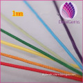 High quality colorful 1.0mm round korea cotton waxed cord for bracelet necklace garments wholesale